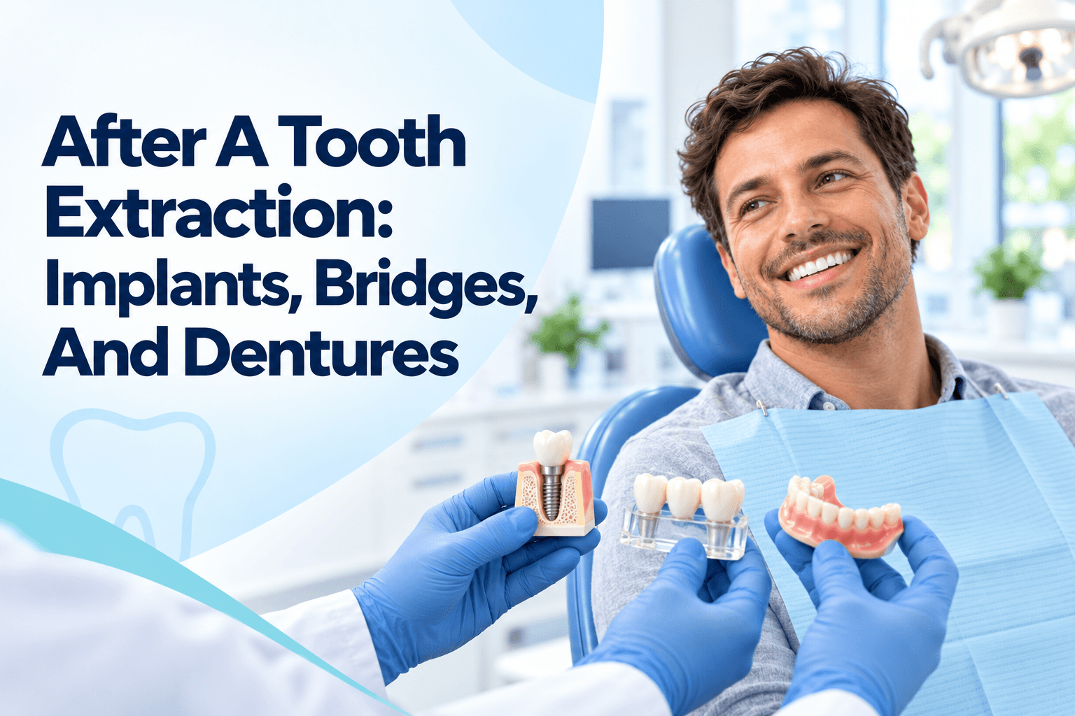 After A Tooth Extraction Implants, Bridges, And Dentures
